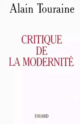 Couverture du produit · Critique de la modernité