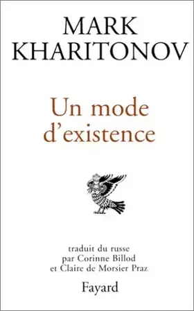 Couverture du produit · Un mode d'existence