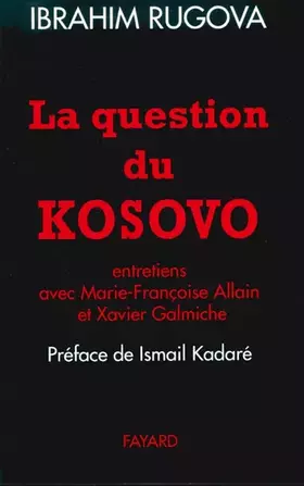 Couverture du produit · La question du Kosovo
