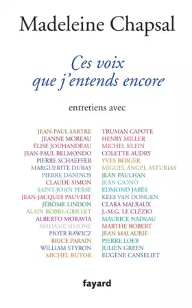 Couverture du produit · Ces voix que j'entends encore