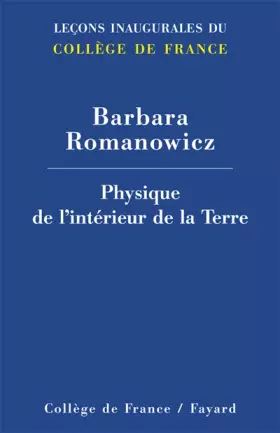 Couverture du produit · Physique de l'intérieur de la Terre