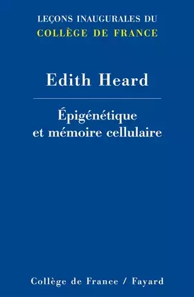 Couverture du produit · Epigénétique et mémoire cellulaire
