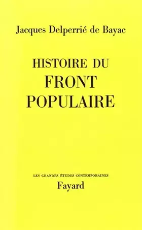 Couverture du produit · Histoire du Front populaire