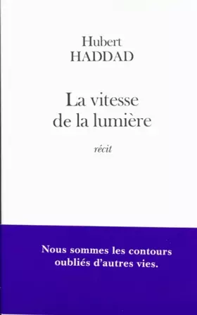 Couverture du produit · La vitesse de la lumière