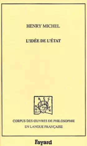 Couverture du produit · L'idée de l'Etat, 1894