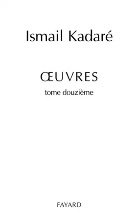 Couverture du produit · Oeuvres complètes, tome 12