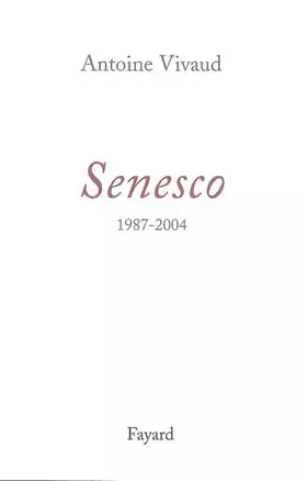 Couverture du produit · Senesco