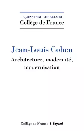 Couverture du produit · Architecture, modernité, modernisation