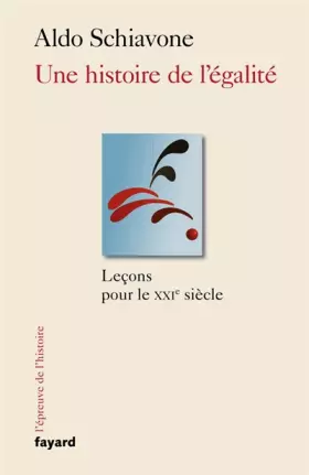 Couverture du produit · Une histoire de l'égalité