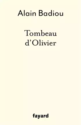 Couverture du produit · Tombeau d'Olivier
