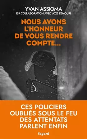 Couverture du produit · Nous avons l'honneur de vous rendre compte...