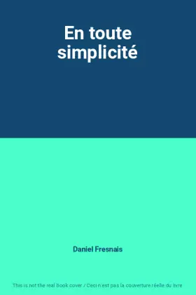 Couverture du produit · En toute simplicité