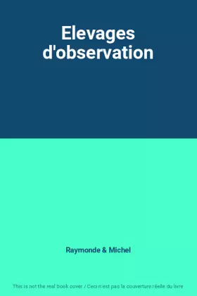 Couverture du produit · Elevages d'observation