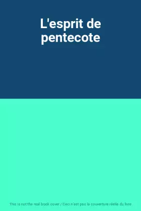 Couverture du produit · L'esprit de pentecote