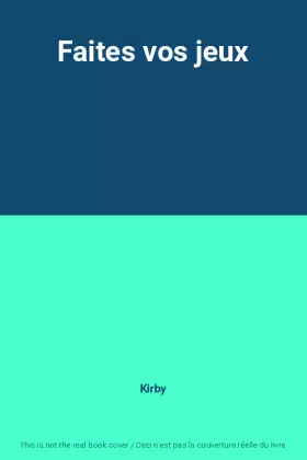 Couverture du produit · Faites vos jeux