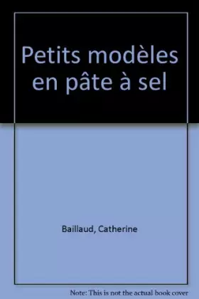 Couverture du produit · Petits modèles en pâte à sel