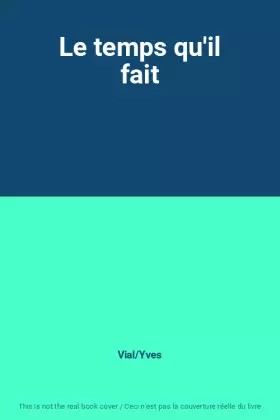 Couverture du produit · Le temps qu'il fait