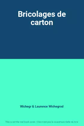 Couverture du produit · Bricolages de carton