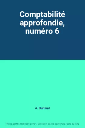Couverture du produit · Comptabilité approfondie, numéro 6