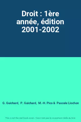 Couverture du produit · Droit : 1ère année, édition 2001-2002