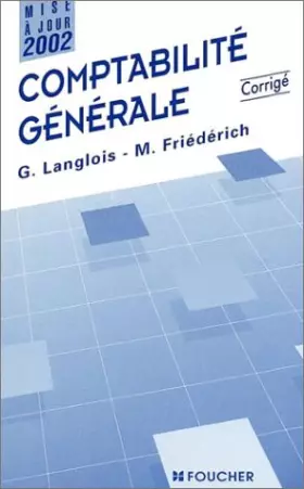 Couverture du produit · Comptabilité générale : Corrigé