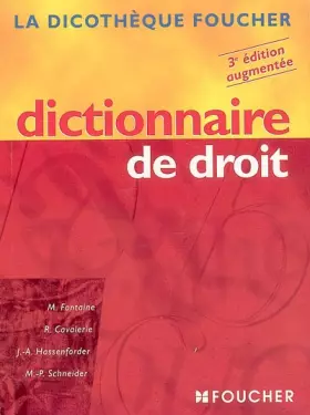 Couverture du produit · Dictionnaire de droit