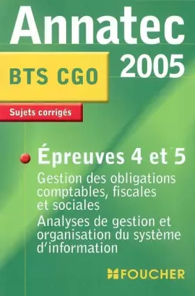 Couverture du produit · Annatec Foucher : Étude de cas de gestion, BTS