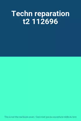 Couverture du produit · Techn reparation t2 112696