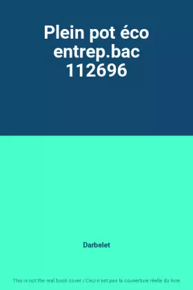 Couverture du produit · Plein pot éco entrep.bac 112696