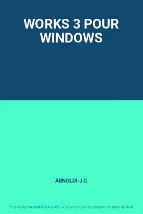Couverture du produit · WORKS 3 POUR WINDOWS