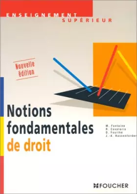 Couverture du produit · Notions fondamentales de droit