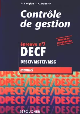 Couverture du produit · Contrôle de gestion, épreuve n°7