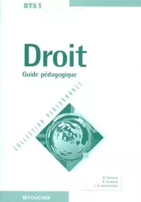 Couverture du produit · Droit Bts 1. Guide Pedagogique
