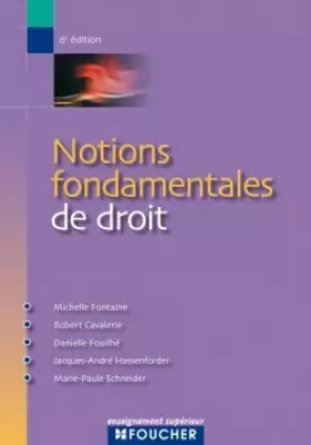 Couverture du produit · Notions fondamentales de droit