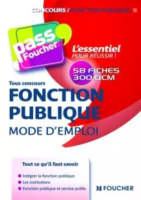Couverture du produit · Fonction publique mode d'emploi
