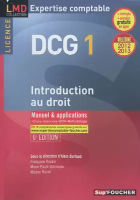 Couverture du produit · DCG 1 Introduction au droit 6e édition Millésime 2012-2013