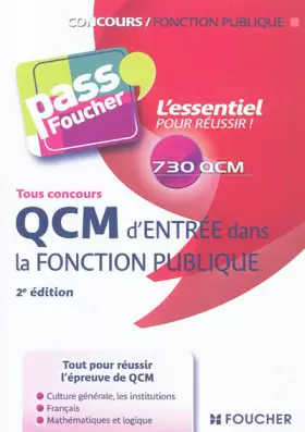 Couverture du produit · QCM d'entrée dans la fonction publique 2e édition