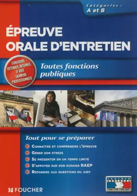Couverture du produit · Epreuve orale d'entretien catégories A et B