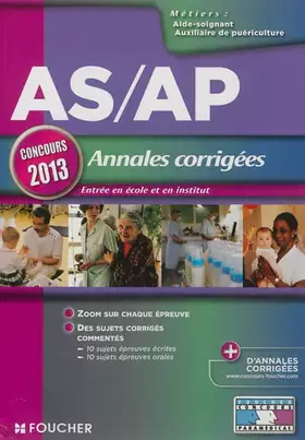 Couverture du produit · AS/AP annales corrigées: Concours 2013
