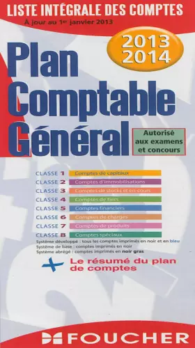Couverture du produit · Plan comptable général 2013-2014