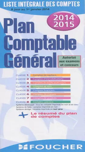 Couverture du produit · Plan comptable général 2014-2015