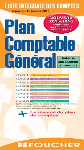 Couverture du produit · Plan comptable général 2015-2016