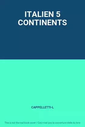 Couverture du produit · ITALIEN 5 CONTINENTS