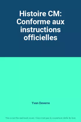 Couverture du produit · Histoire CM: Conforme aux instructions officielles