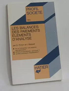 Couverture du produit · Les balances des paiements