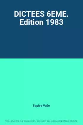 Couverture du produit · DICTEES 6EME. Edition 1983