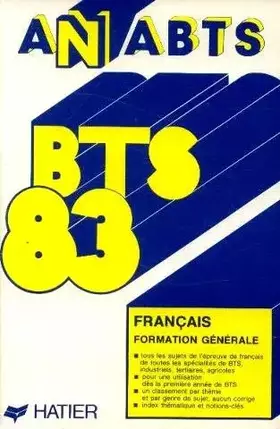 Couverture du produit · Anabts. 1983. 1. français
