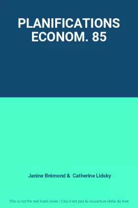 Couverture du produit · PLANIFICATIONS ECONOM. 85