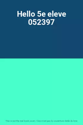 Couverture du produit · Hello 5e eleve 052397