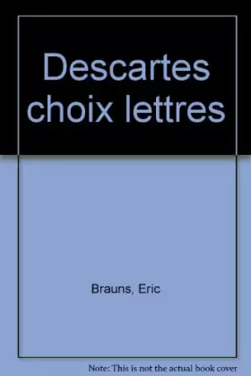 Couverture du produit · DESCARTES. Choix de lettres